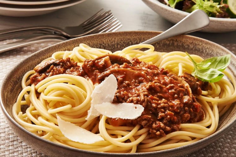 Mushroom Bolognese Spaghetti