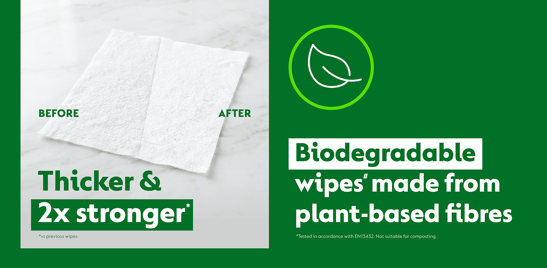 Biodegradable wipes made from plant fibre