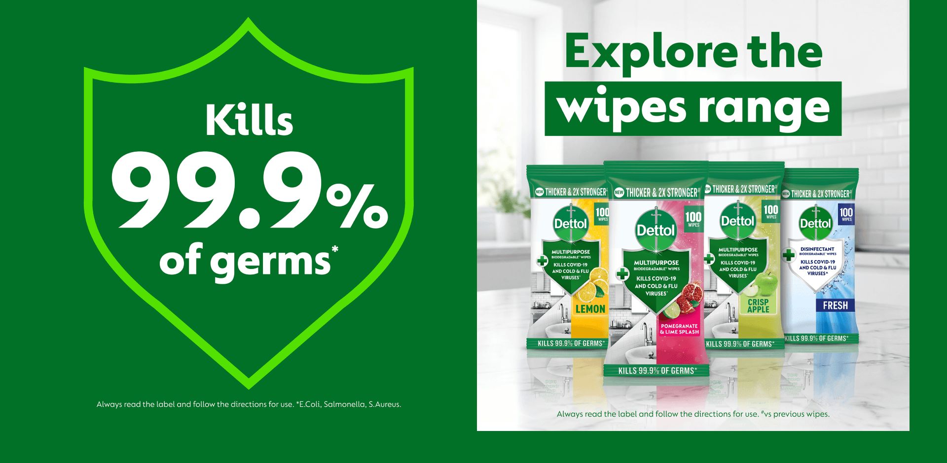 Explore the wipes range