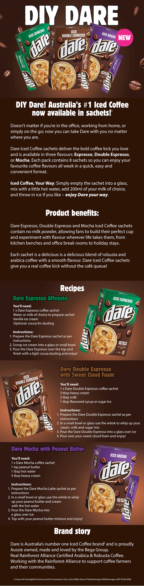 Dare Iced Coffee Mobile Banner