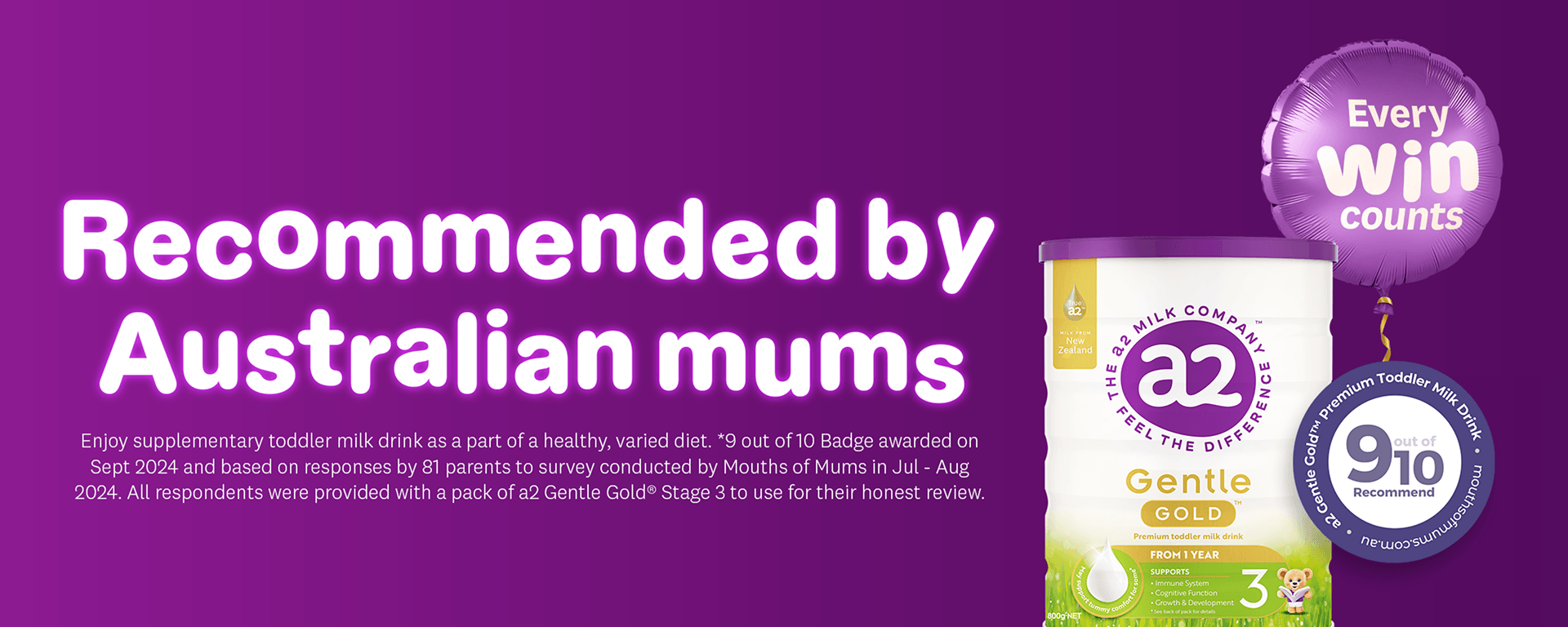 A2 Milk - Gentle Gold. Recommended by Australian Mums