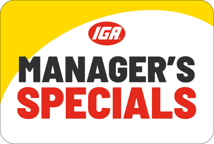 IGA Managers Specials Value Banner