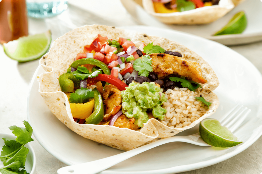Mexican Chicken Salad in Baked Tortilla Bowl IGA Recipes