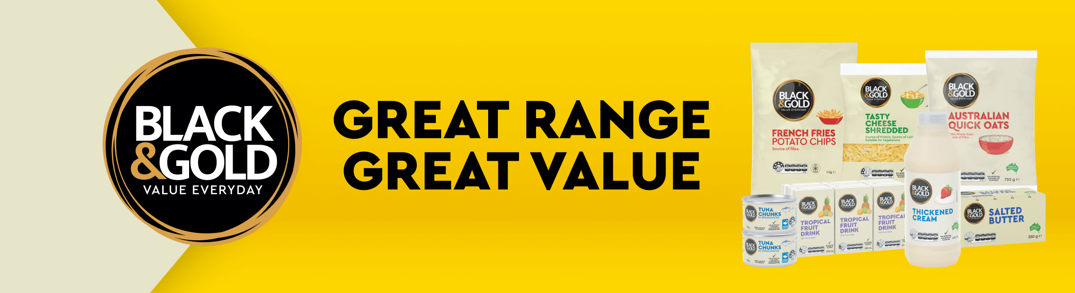 Black & Gold - great range, great value!