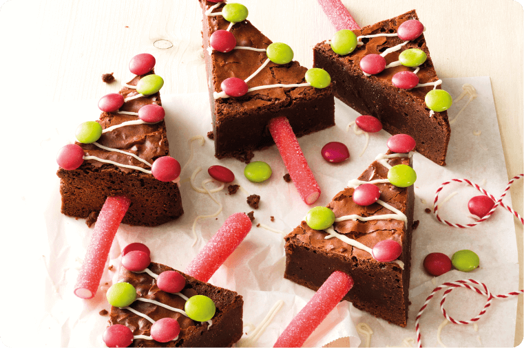 Very Merry Christmas Tree Brownies