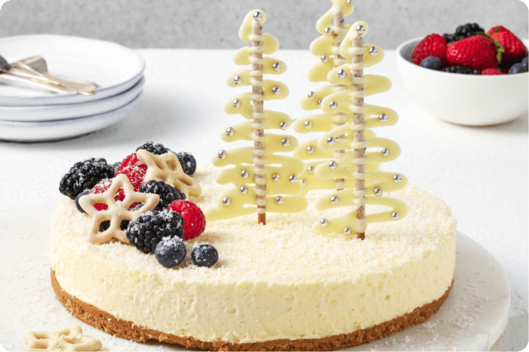 White Chocolate Christmas Cheesecake