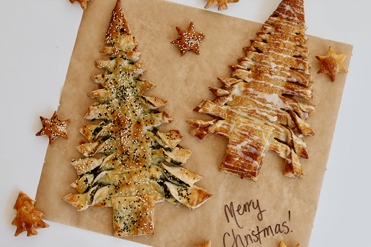 Spinach & Fetta Puff Pastry Christmas Tree
