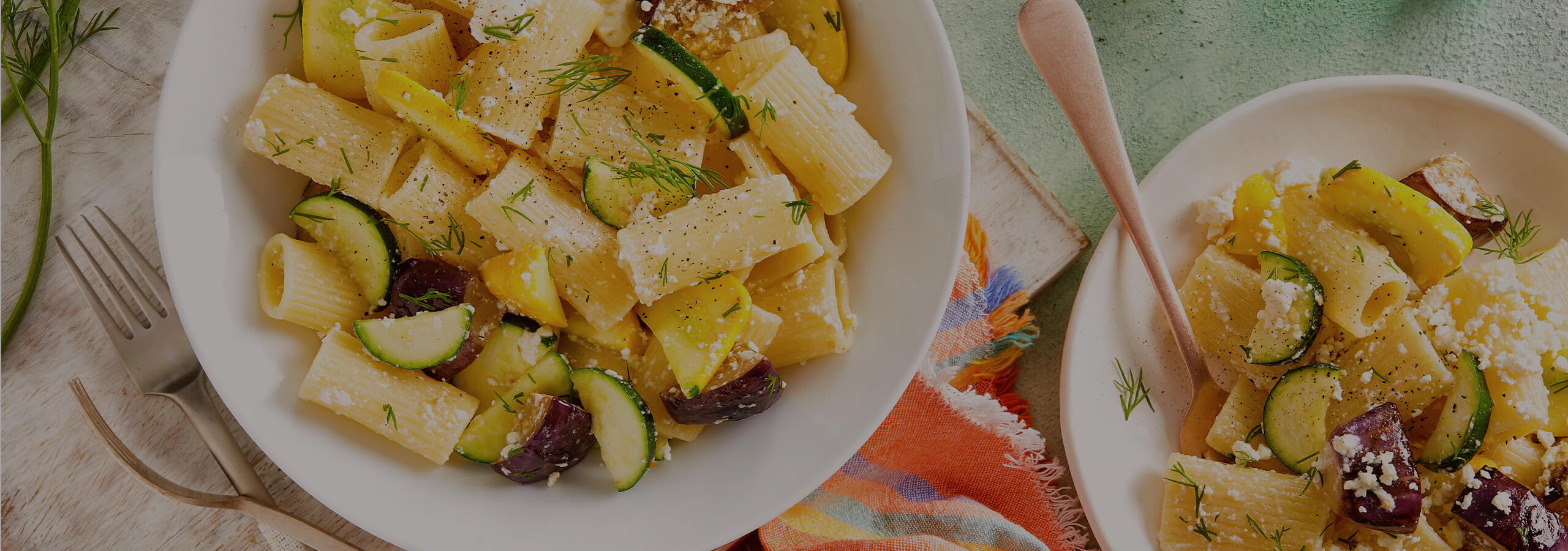 Header Banner Eggplant Zucchini Rigatoni Iga Family Program